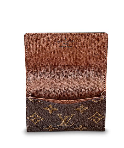 louis vuitton business card holder metal|Louis Vuitton side up card holder.